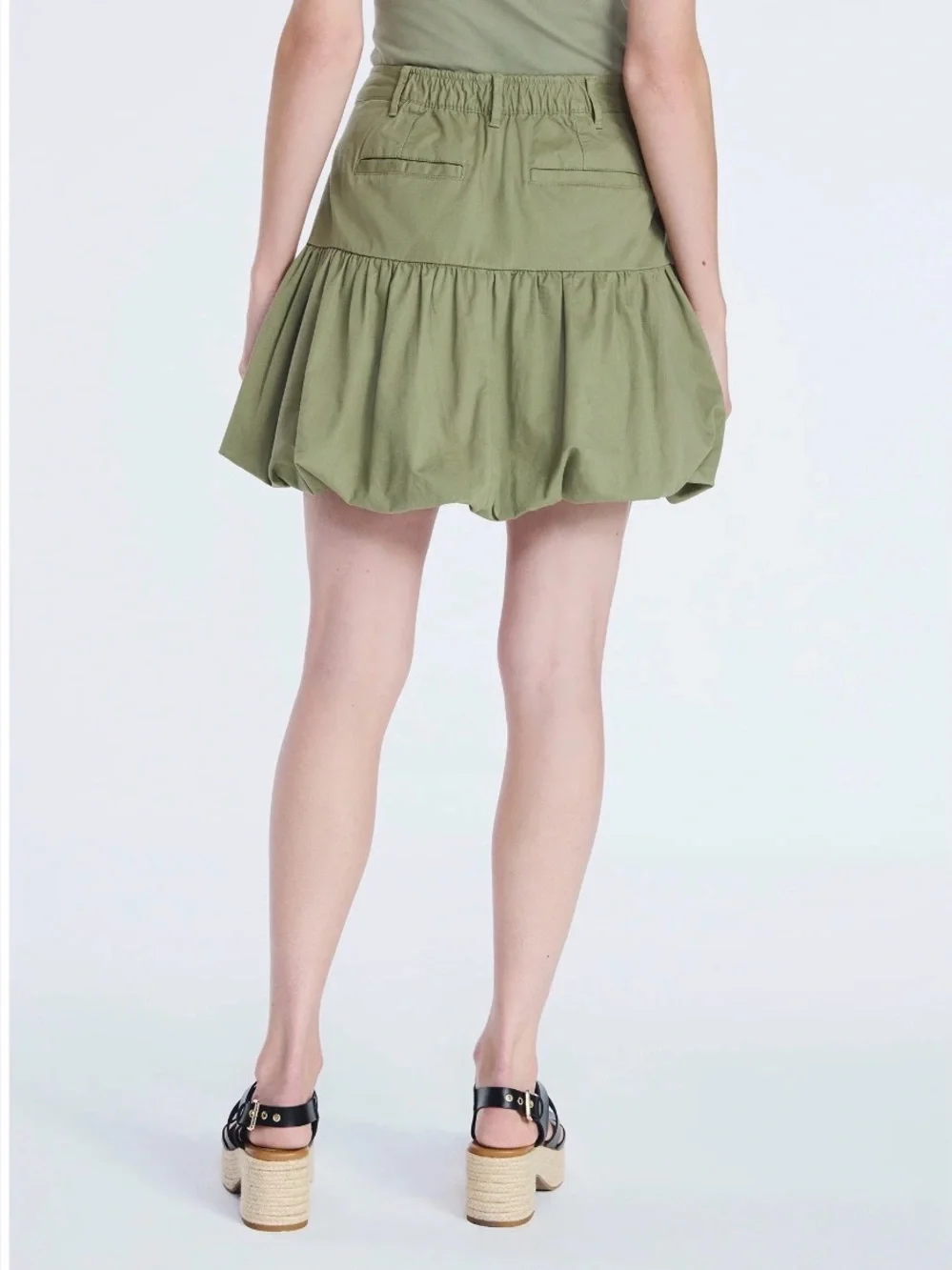 NWT Free Assembly Women's Bubble Hem Mini Skirt sz XS 0-2 - Picture 9 of 9